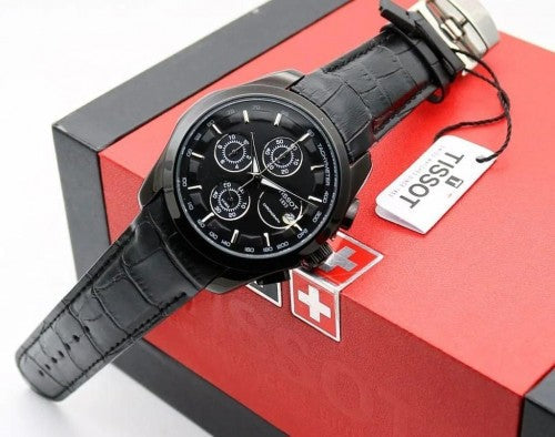 Tissot 1853 Chronograph full Black Leather Men's Watch